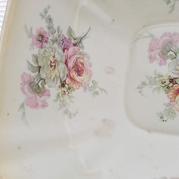 Olde Foley James Kent Ltd Staffordshire England Bowl Spoon Floral Chinese Rose - Picture 9 of 16